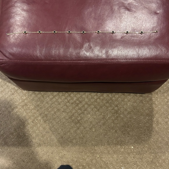 Elegant Black Onyx Multi Station Clover & 14k Gold Plated 16.5-18 Inch Necklace - Picture 3 of 5